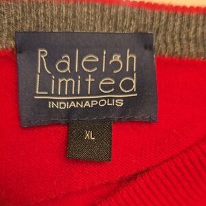 Raleigh Runway Red V-Neck Sweater